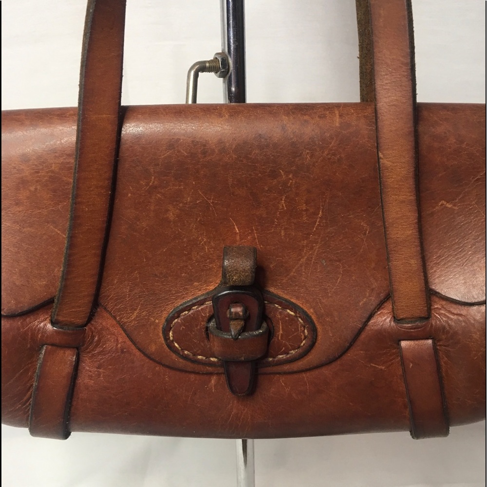 Genuine leather handmade mini bag. Vintage - Picture 3 of 10